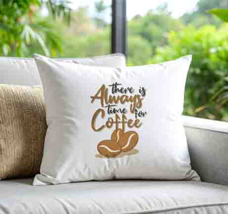 Free pillow on sofa mockup with floral pattern